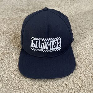 Vintage Y2K Blink 182 Hot Topic Snapback Baseball Cap Navy Hat OSFA